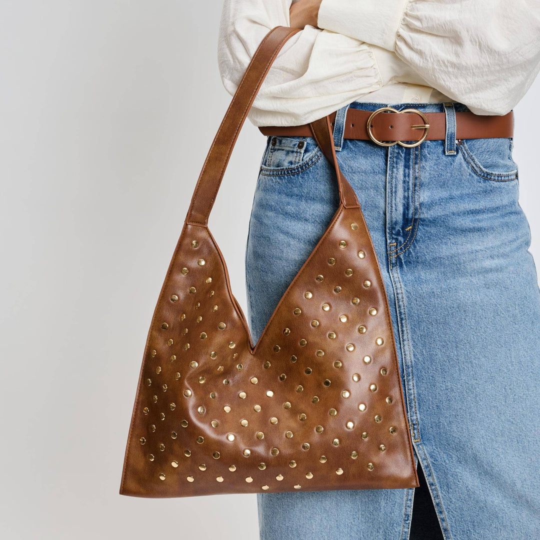Studded Hobo Bag