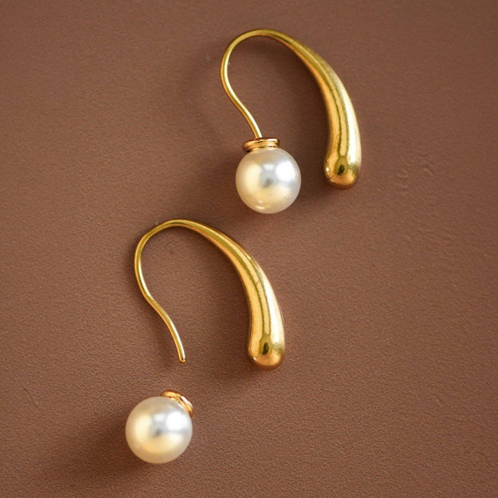 18K Gold Plated Waterproof Stainless Steel Hoop Earrings