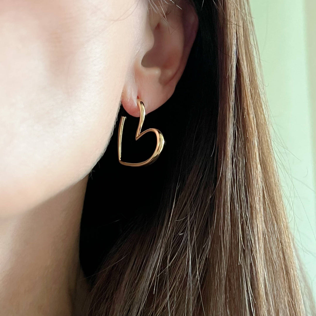 Harley Small Heart Hoops