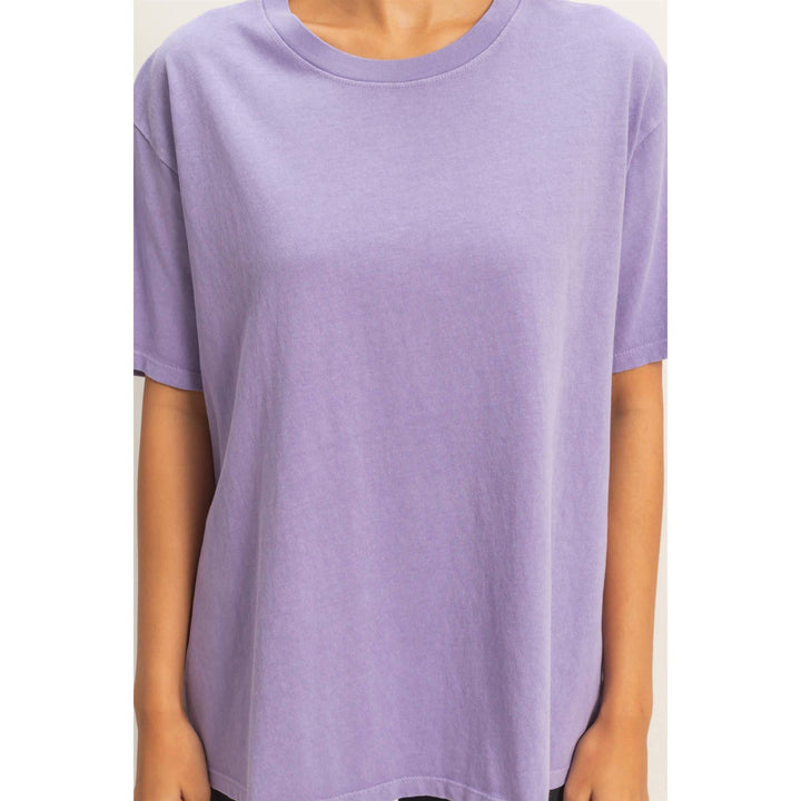 Cotton yellow crew Neck T-Shirt