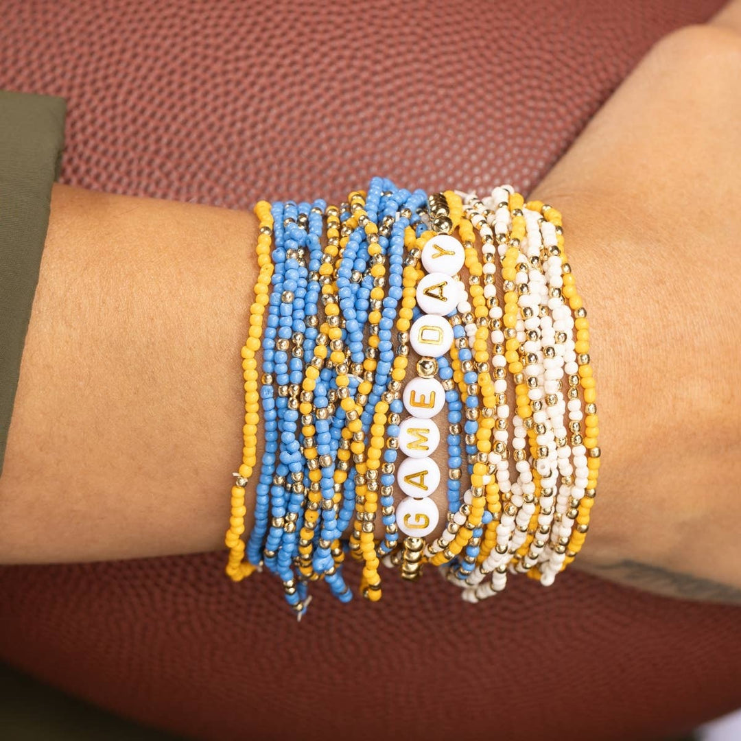 Stretch Seed Bead Solid Game Day Bracelets