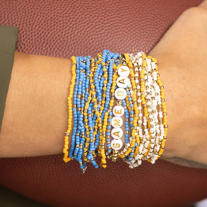 Stretch Seed Bead Solid Game Day Bracelets