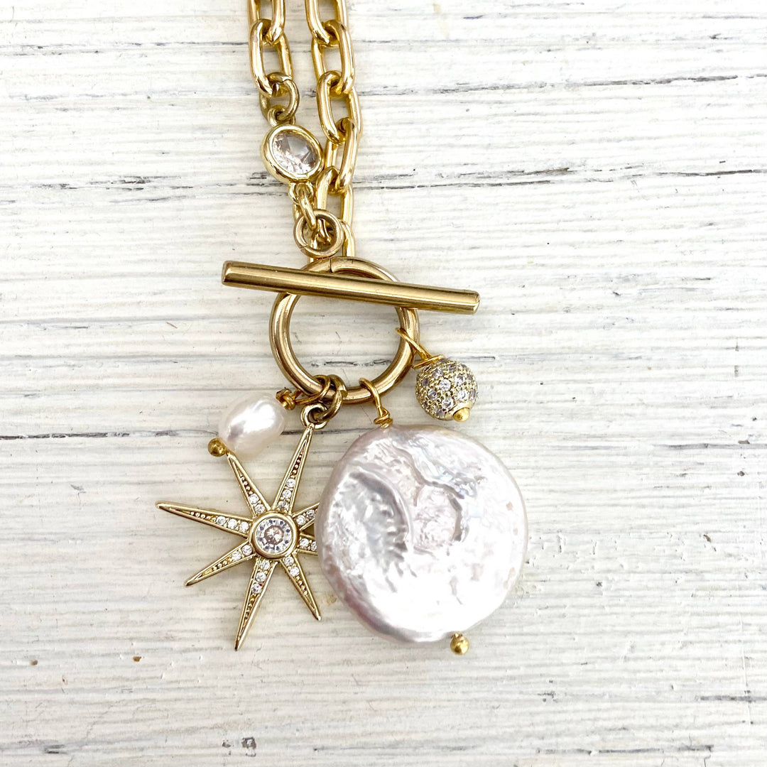 Fresh Water Pearl Gold Necklace