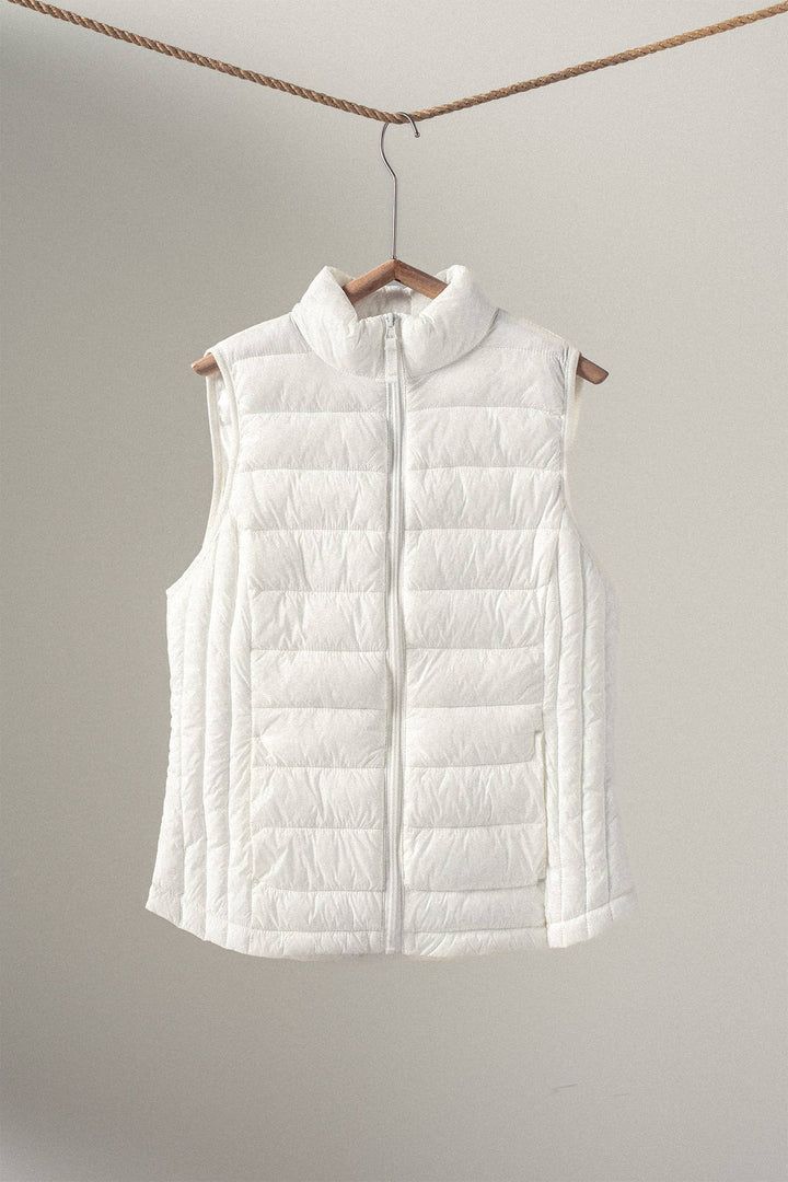 White Zip-Up Vest