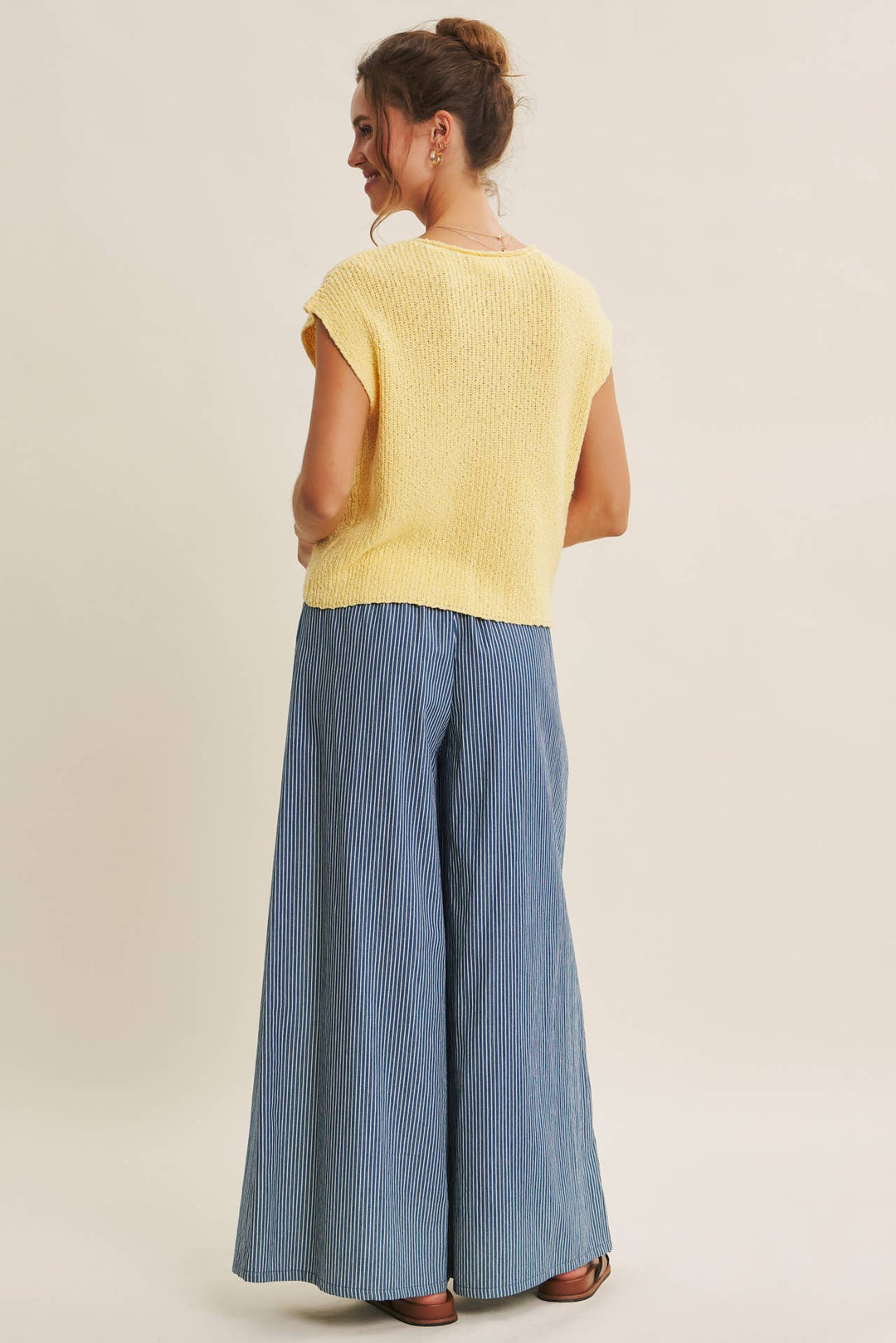 Cotton Slub Sweater Top