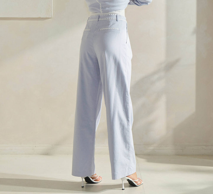 Blue Whipstitch Trouser