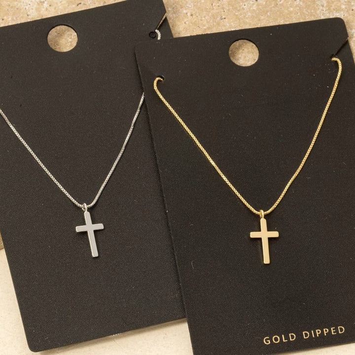 Gold Cross Pendant Necklace