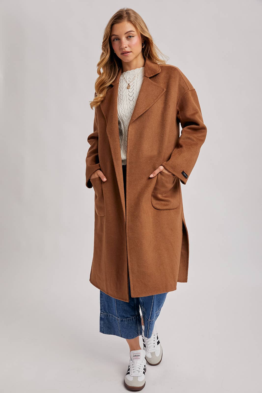 Camel Belted Long Coat