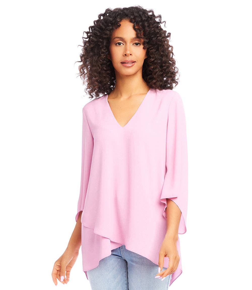 Rose Asymmetric Top-Karen Kane