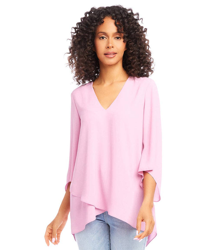 Rose Asymmetric Top-Karen Kane