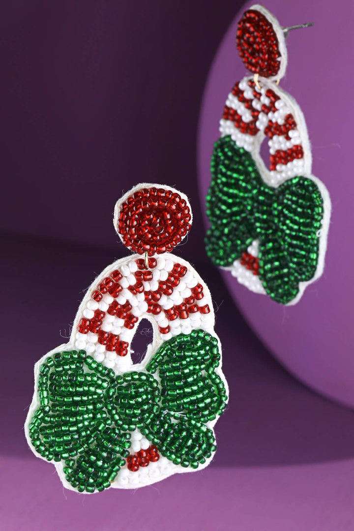 Christmas Candy Bead Earrings