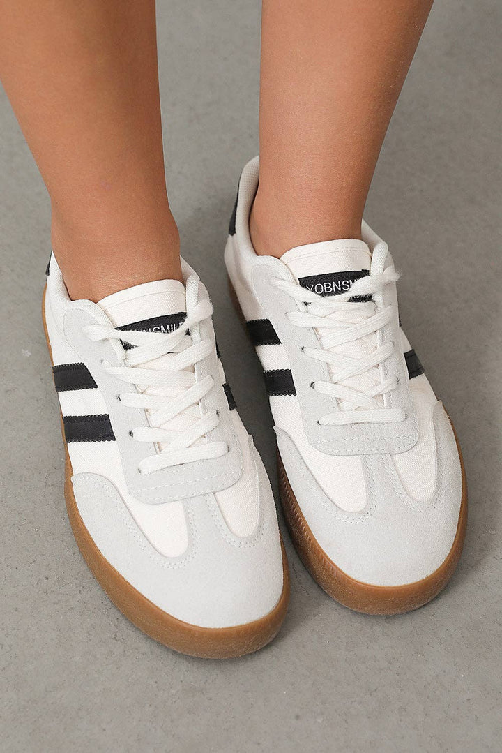 Striped Flat Sneaker