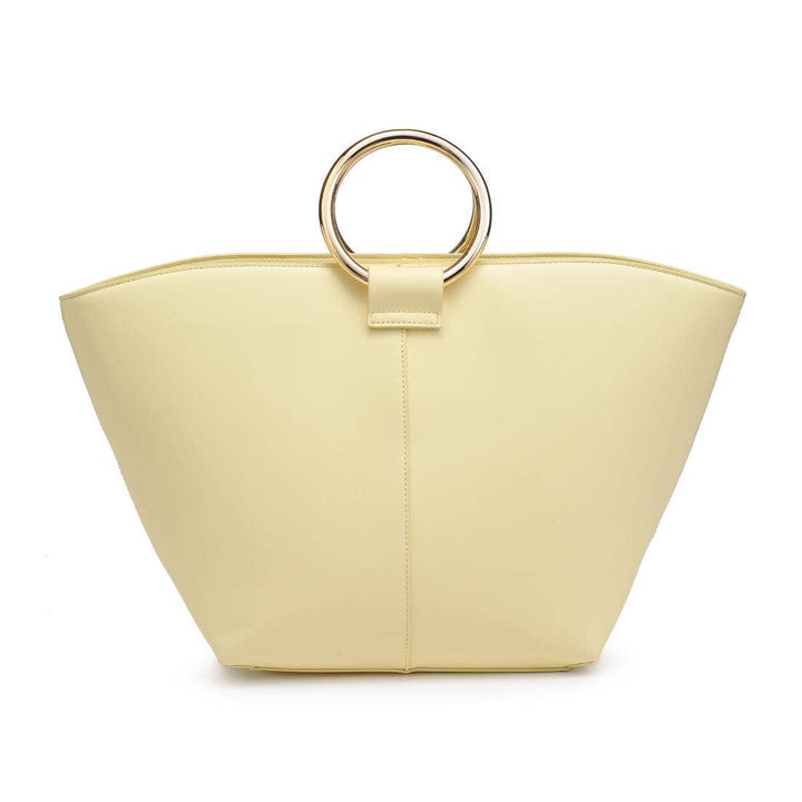 Black Luxe Tote with Gold Handle