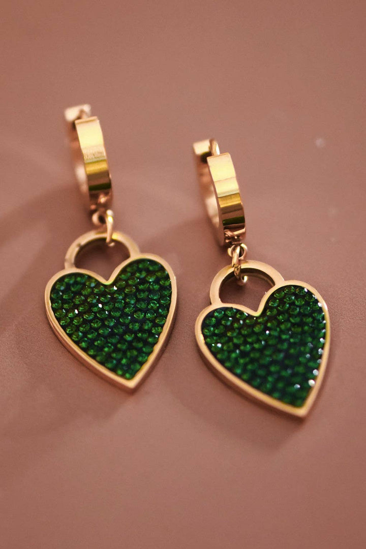 18K Gold Plated Waterproof Stainless Steel Drop Earrings - 7663