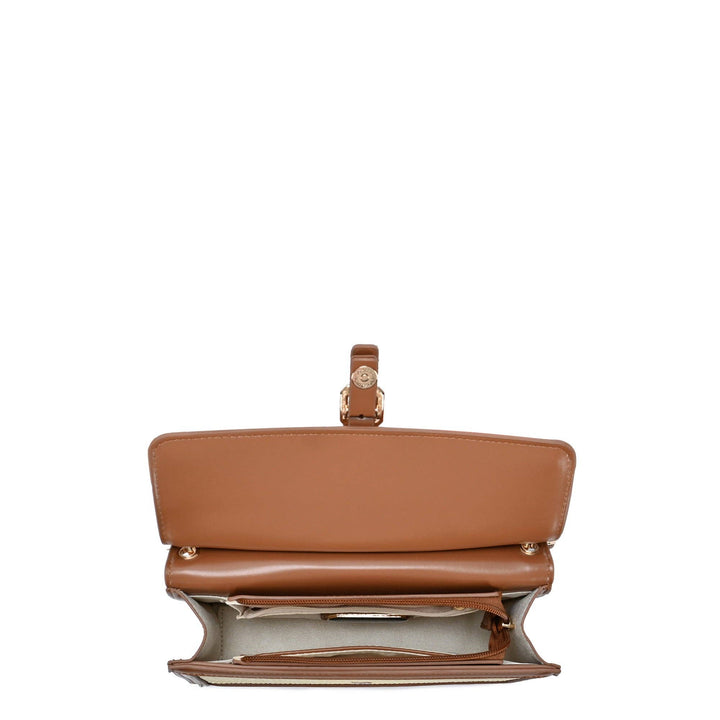 Woven Straw &amp; Leather Bag
