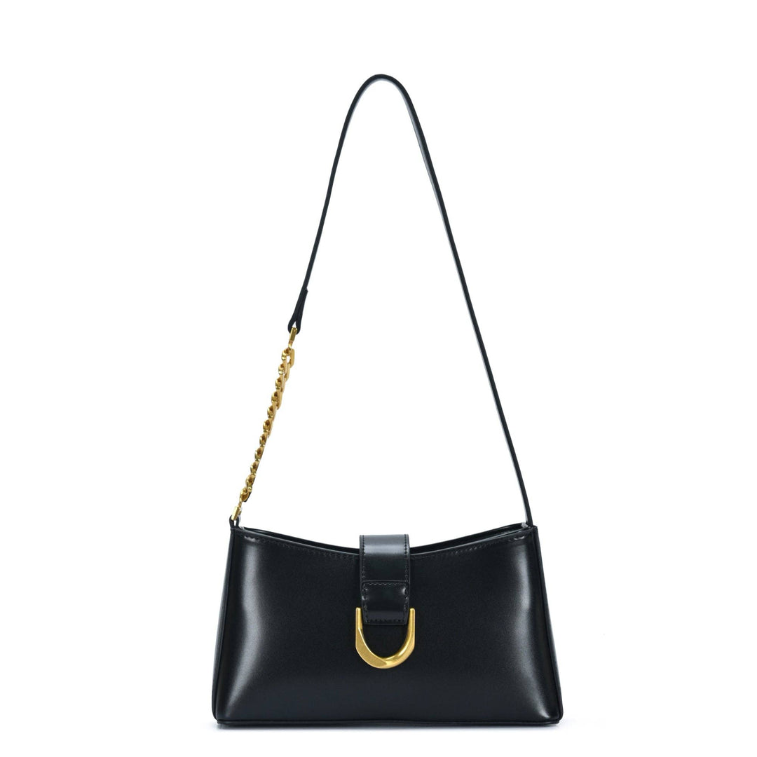 Beige Leather Shoulder Bag