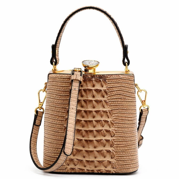 Black Crocodile Evening Bag