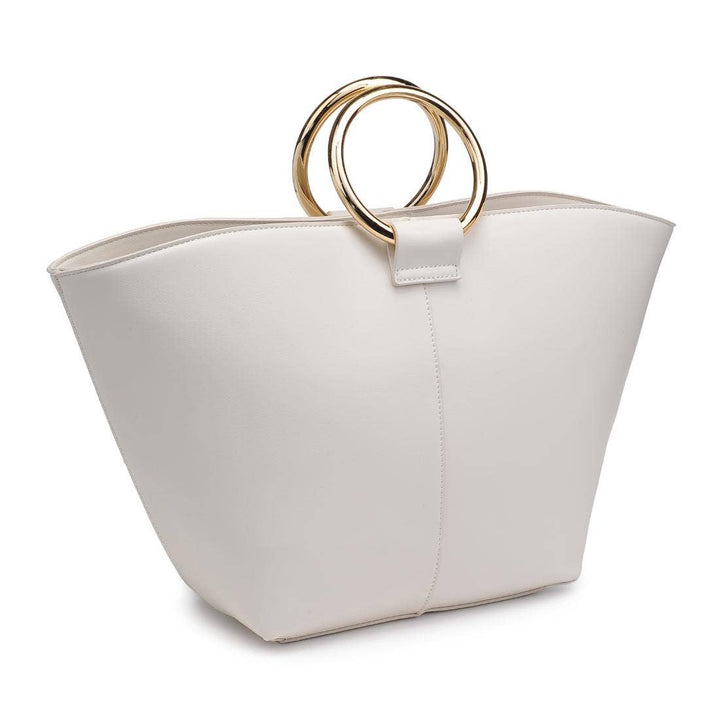 Black Luxe Tote with Gold Handle