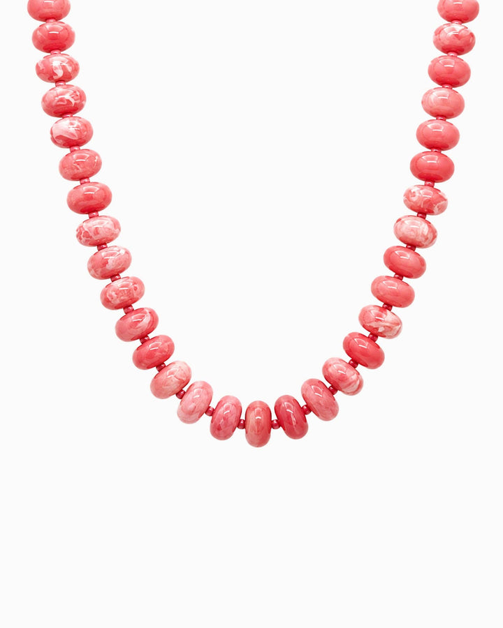 Autumn Marble Seed Necklace-Grey