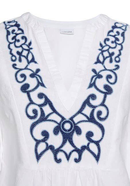 Embroidered Long Sleeve Blouse