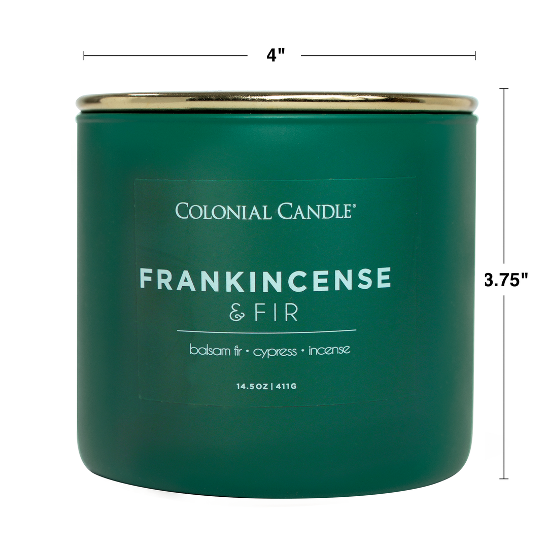 Frankincense &amp; Fir Scented Jar Candle, Soy Blend Wax, 14.5oz