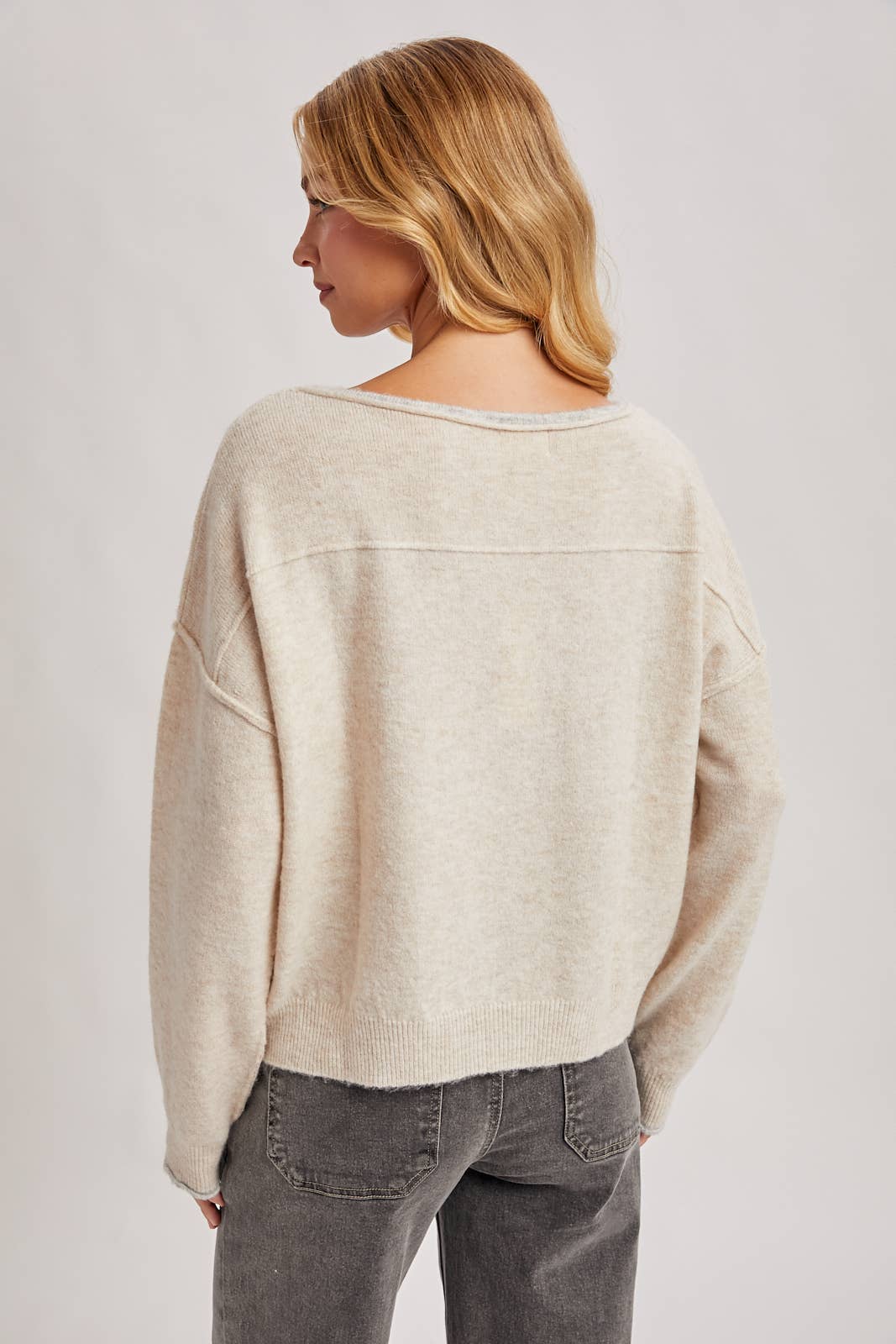 Boat Neck Oat Sweater