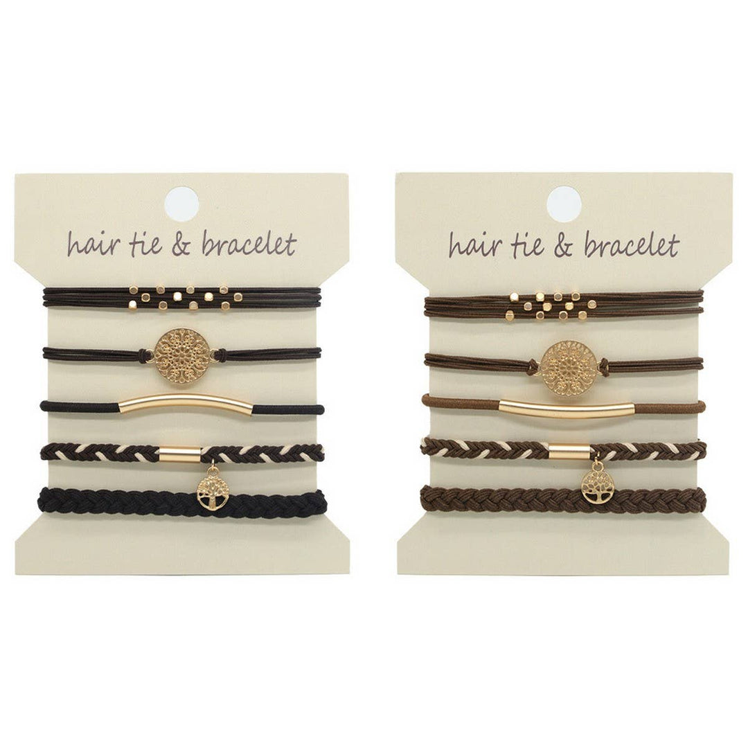 Chic Hair Tie & Bracelet Set