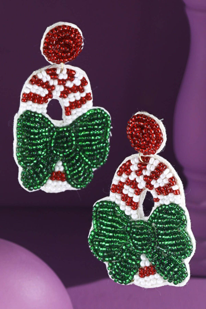 Christmas Candy Bead Earrings