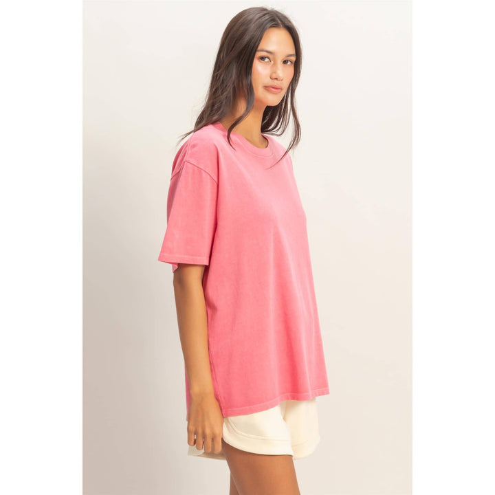 Cotton yellow crew Neck T-Shirt