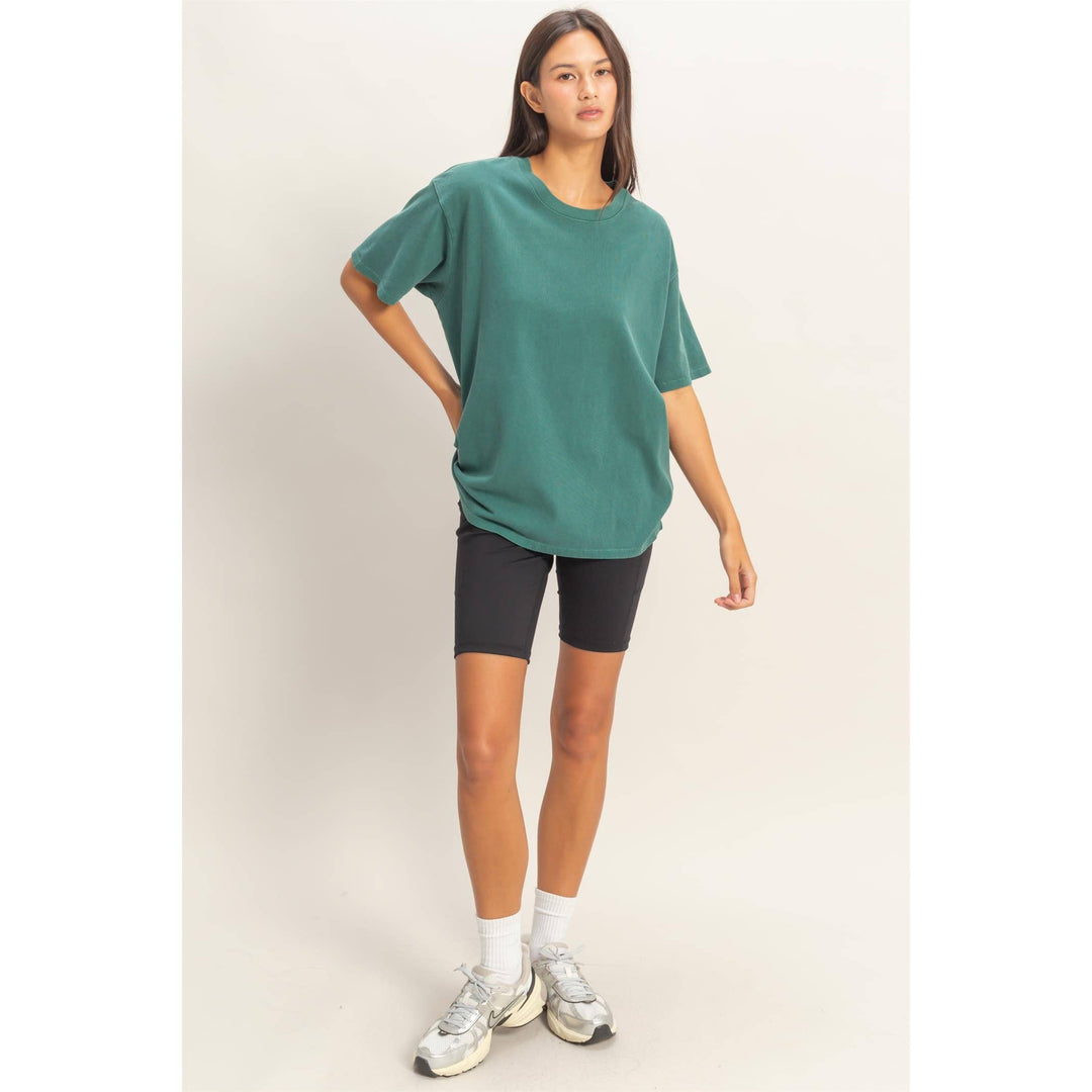 Cotton yellow crew Neck T-Shirt