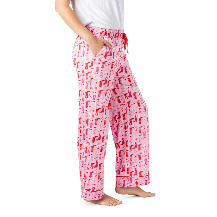 Boots & Bubbles Satin Pajama Pant