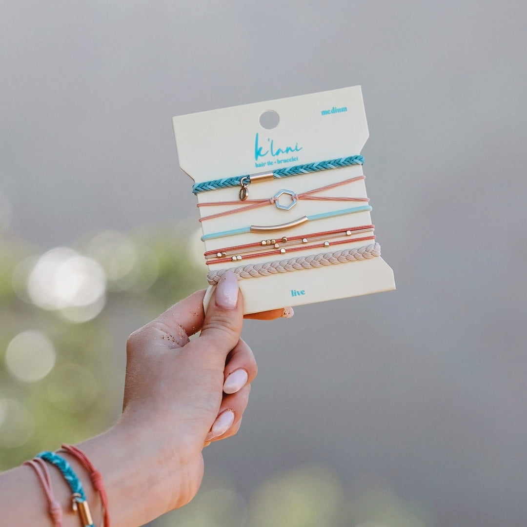 "Live" Hair Tie Bracelets