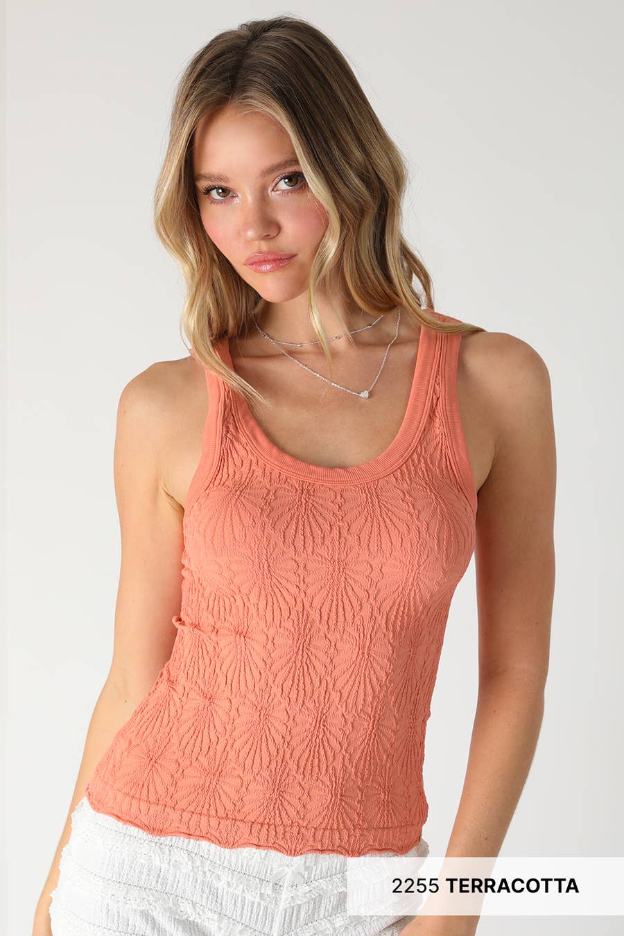 Lace Textured Tank Top