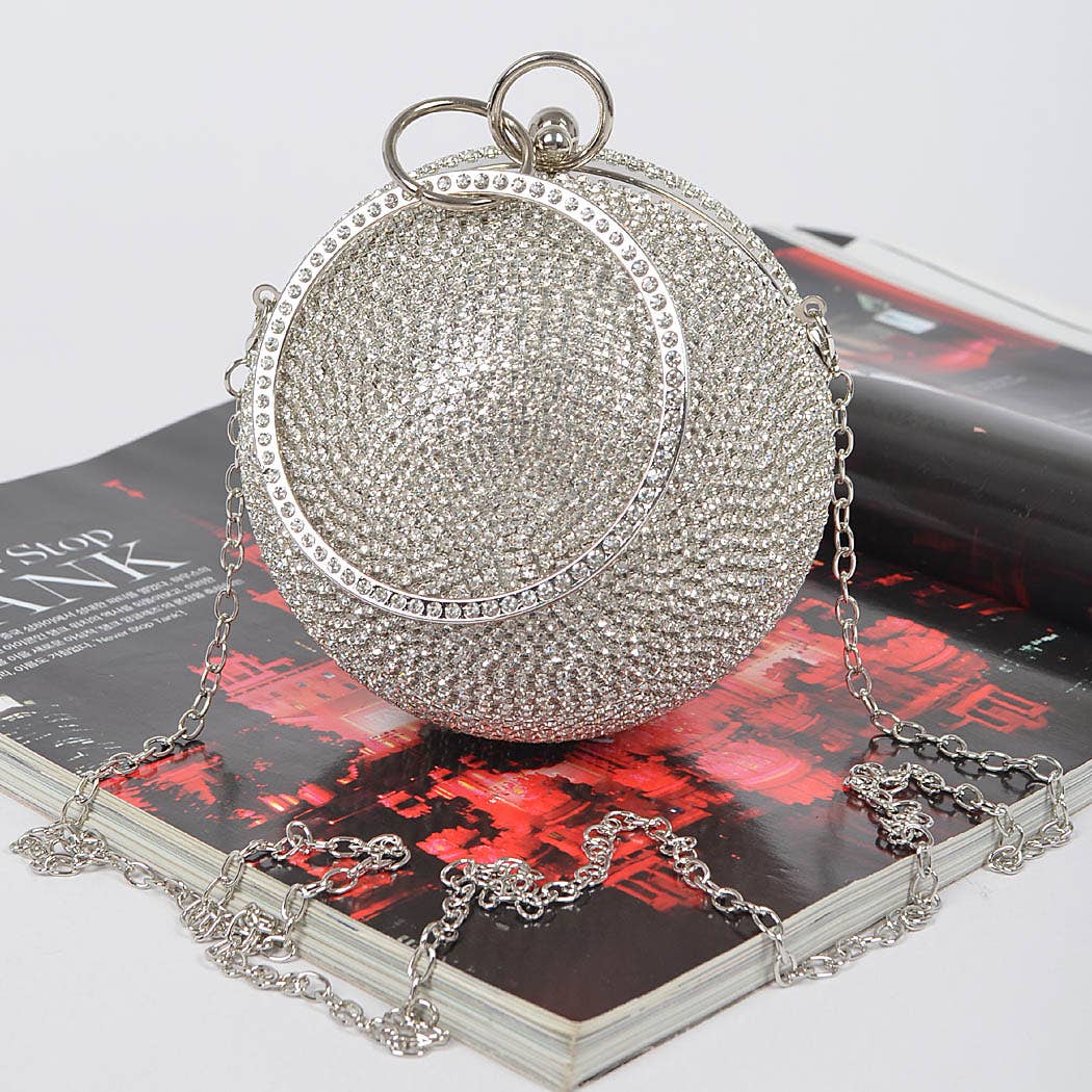 Rhinestone ball clutch