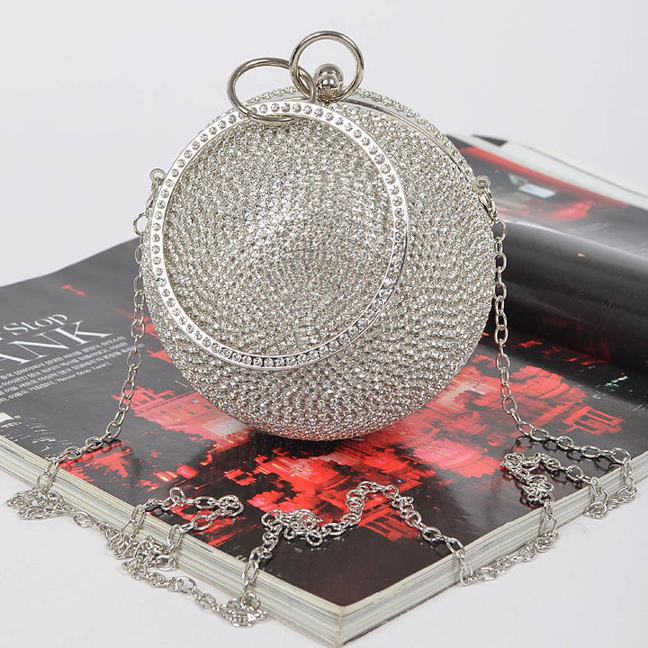 Rhinestone ball clutch