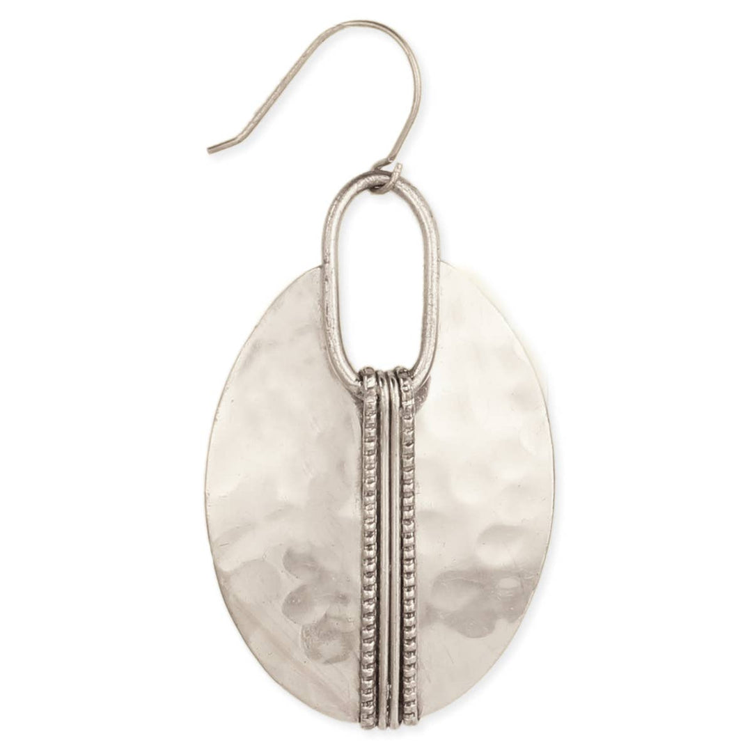 Boho Basics Silver Wrapped Oval Earring - A Styled Collective Women's Boutique