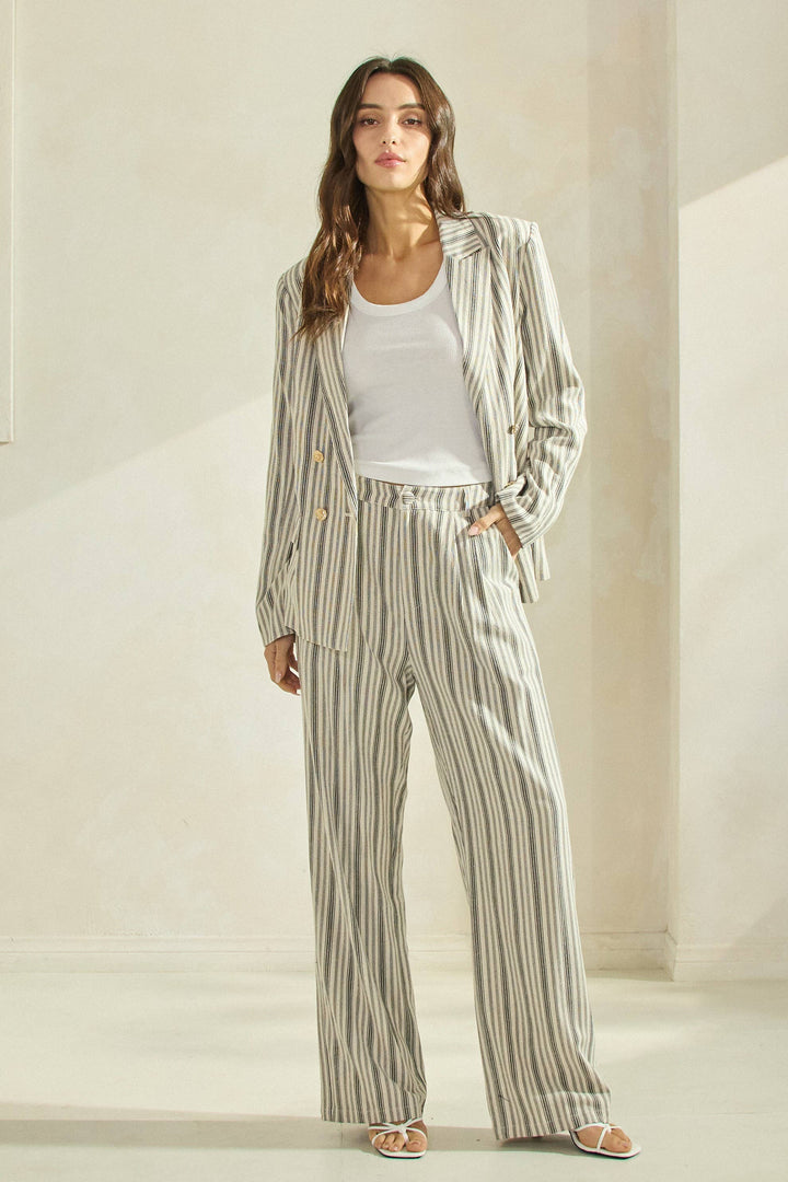 Striped Linen Blend Pant