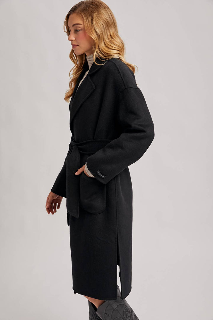 Camel Belted Long Coat