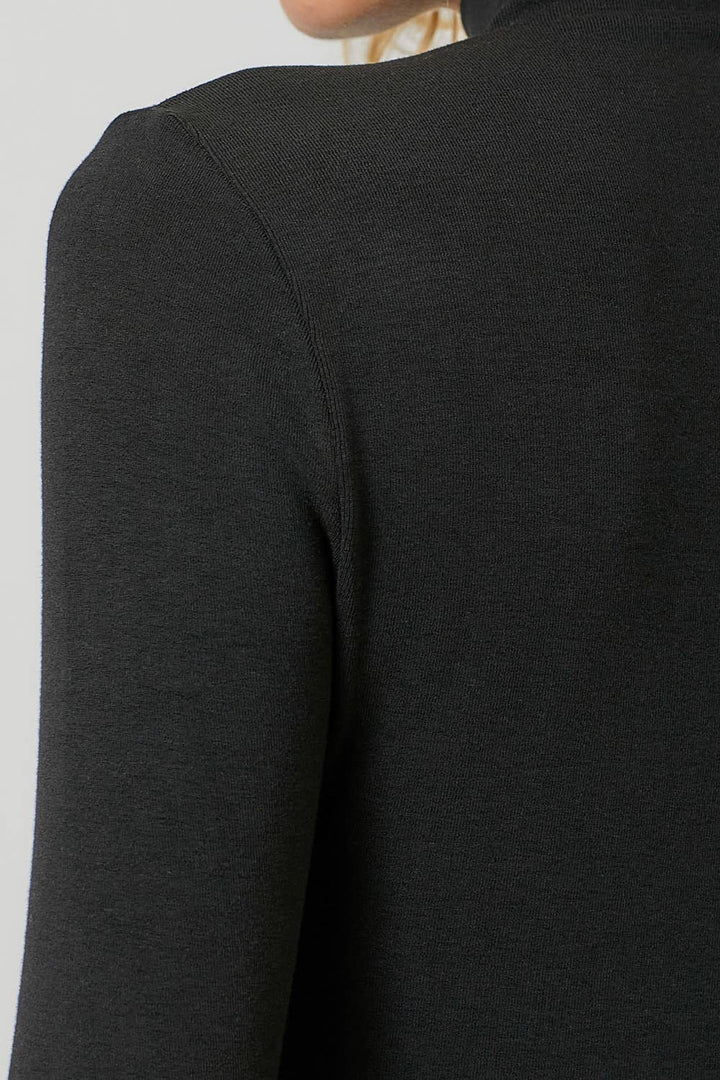 Black Knit Mock Neck Top