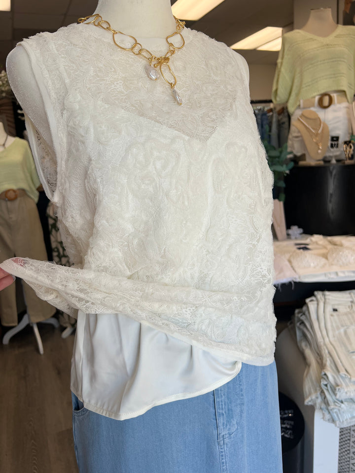 Ivory Lace Top