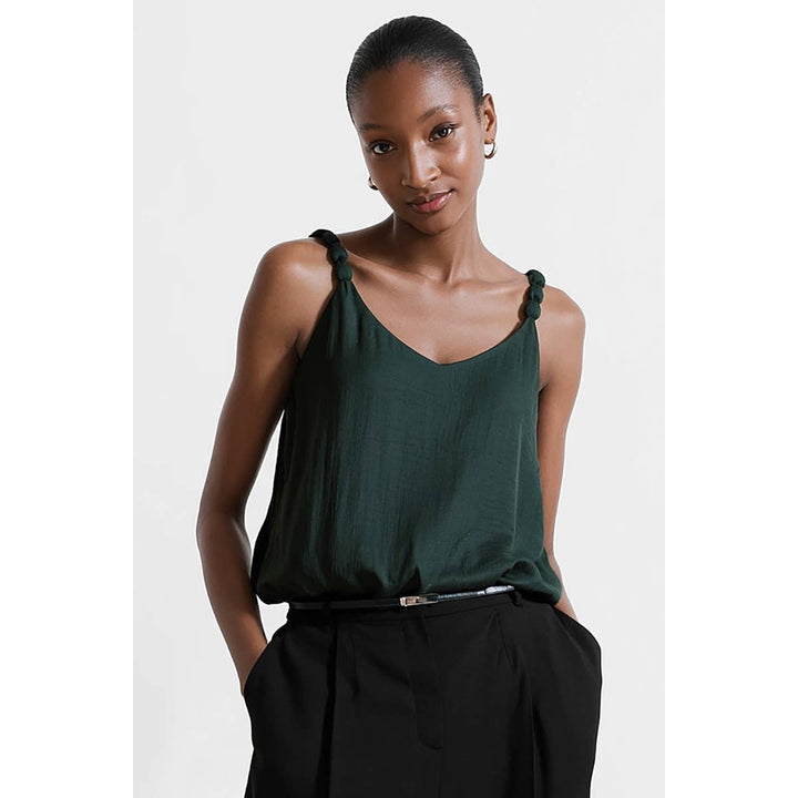 Billowy Strap Accent Tank Top