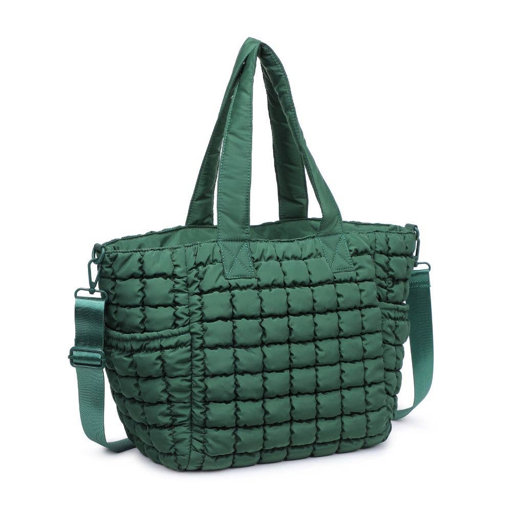 Quilted Puffer Nylon Tote
