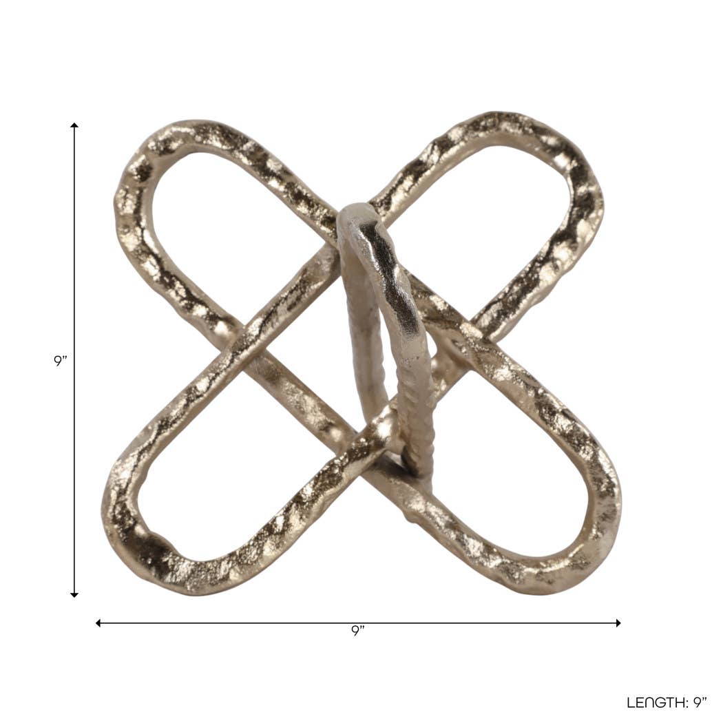 Gold Metal Knot Sculpture