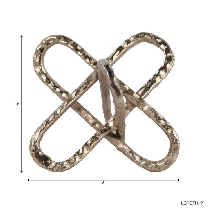 Gold Metal Knot Sculpture