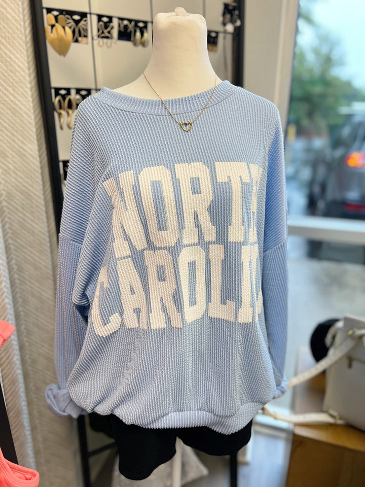 North Carolina Blue Oversized Sweatshirt