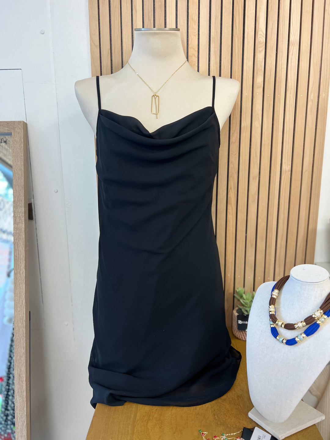 Black Cowl Neck Dress - A Styled Collective Women's Boutique