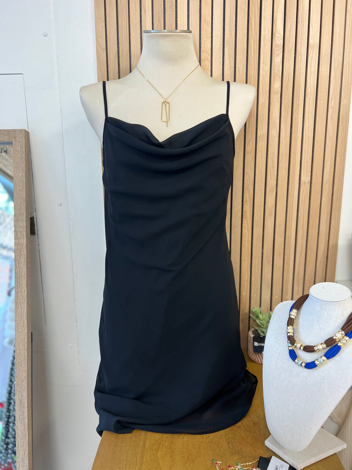 Black Cowl Neck Dress - A Styled Collective Women's Boutique