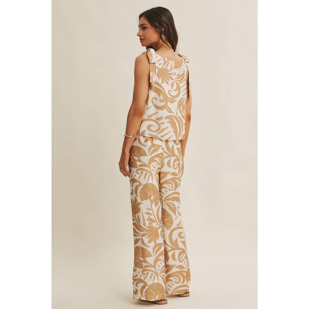 Latte Summer top with tie straps