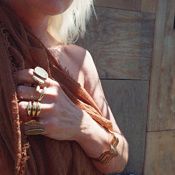 Brass organic orb ring