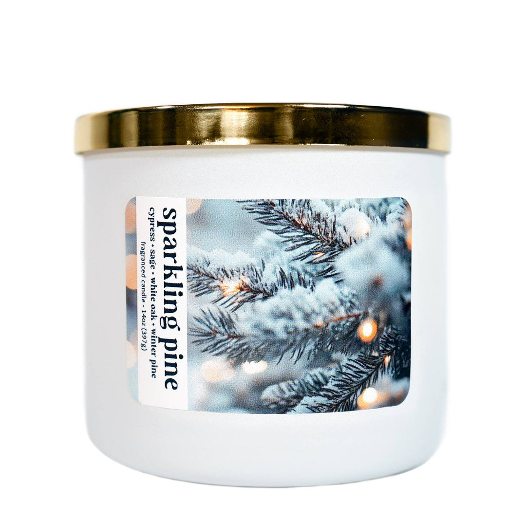 Sparkling Pine 3-Wick Jar Candle, Soy Blend Wax, 14oz